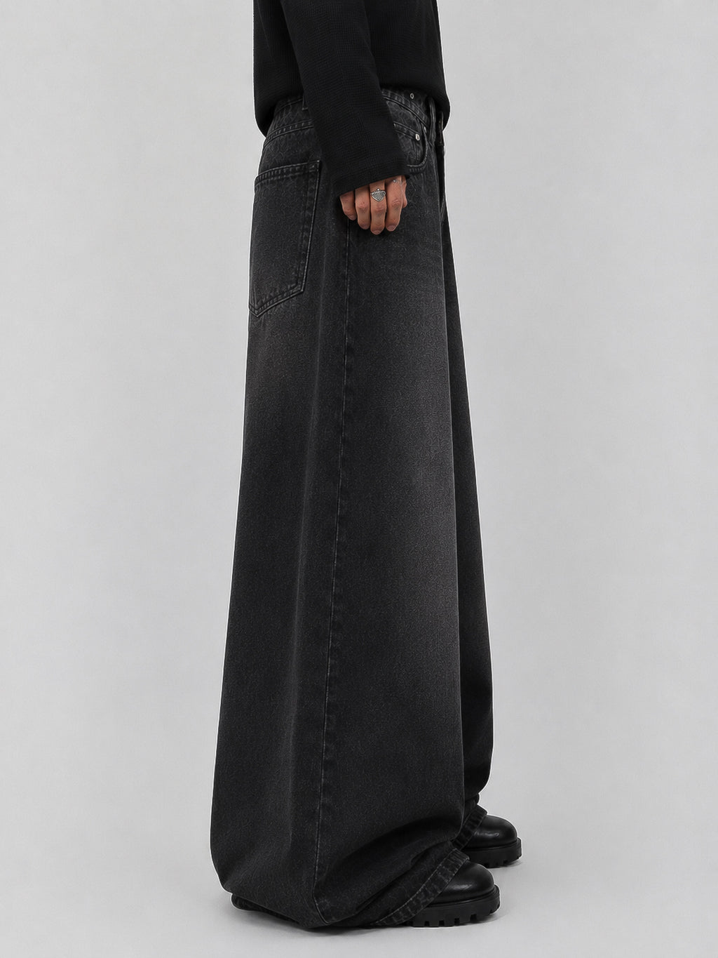 Jet Black Super Wide Leg