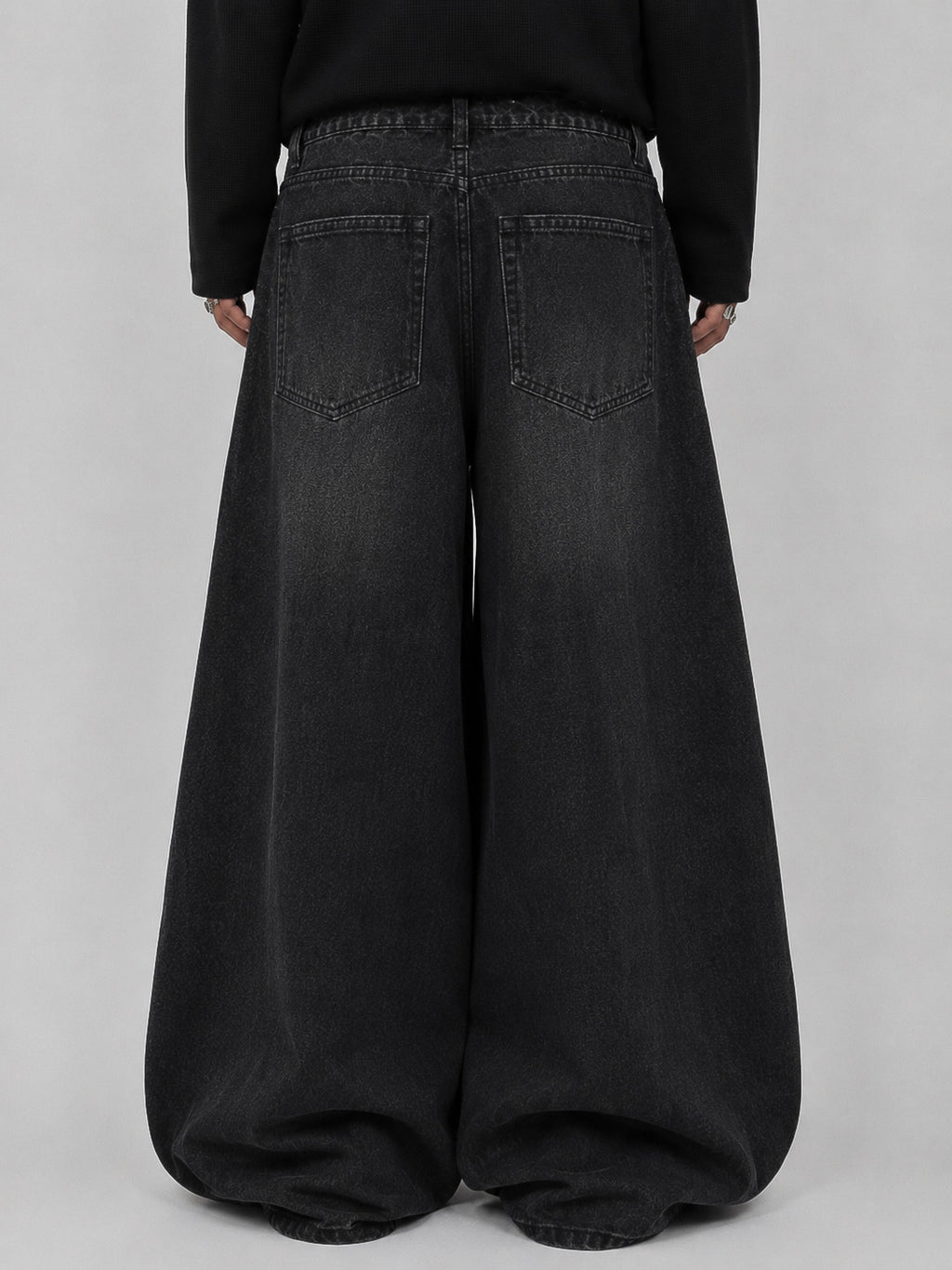 Jet Black Super Wide Leg
