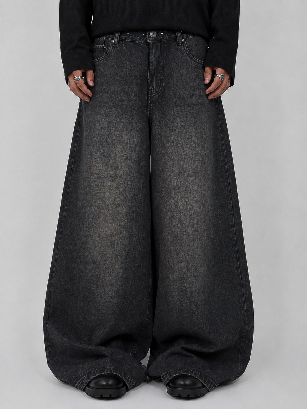 Jet Black Super Wide Leg