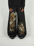 Graphic Black Wide Leg