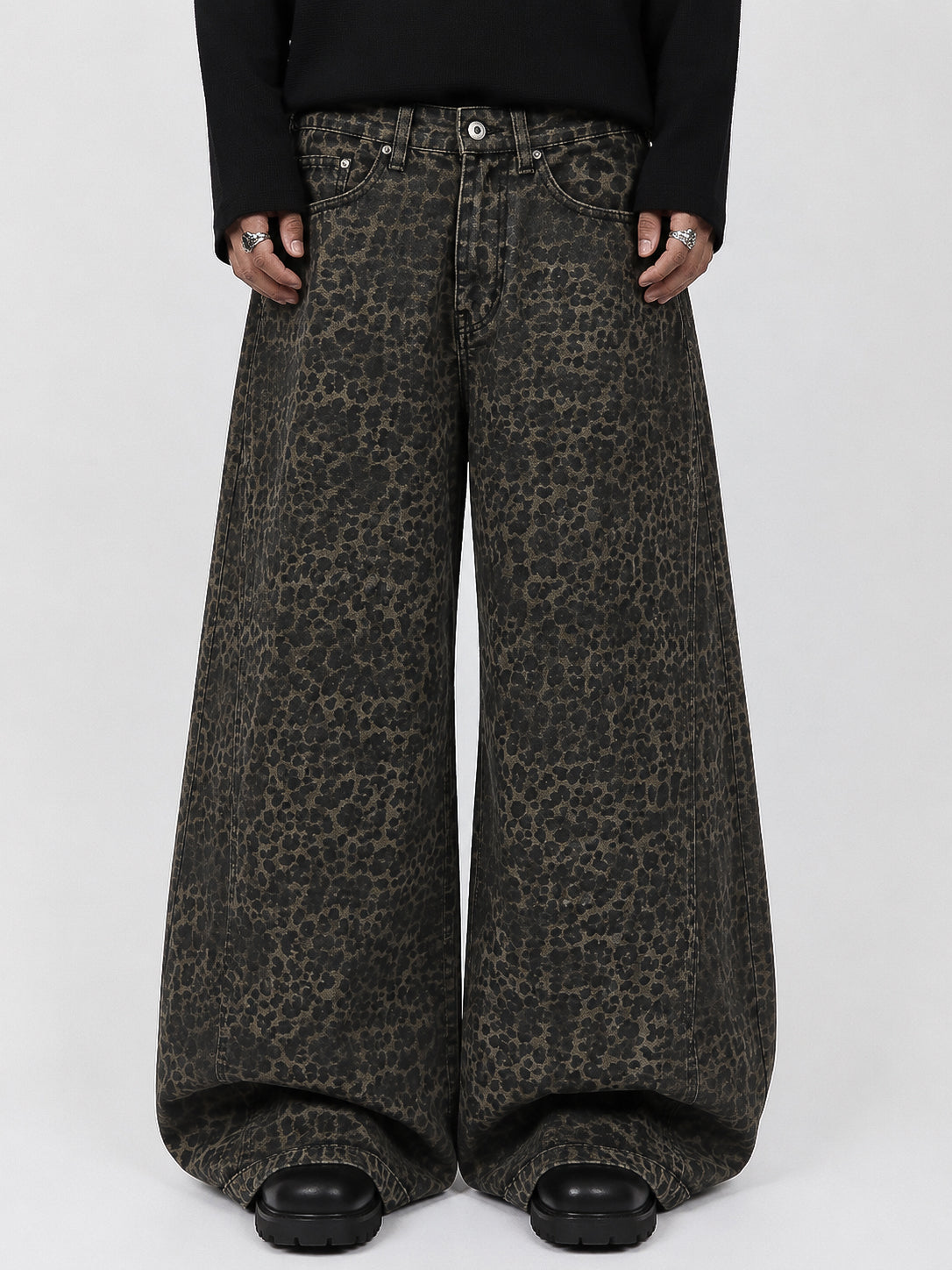 Brown Leaperd Wide Leg