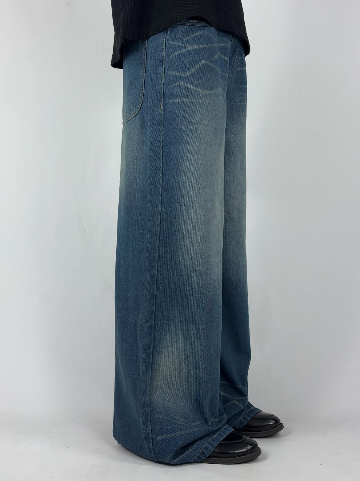 Zig Zag Wash Super Wide Leg