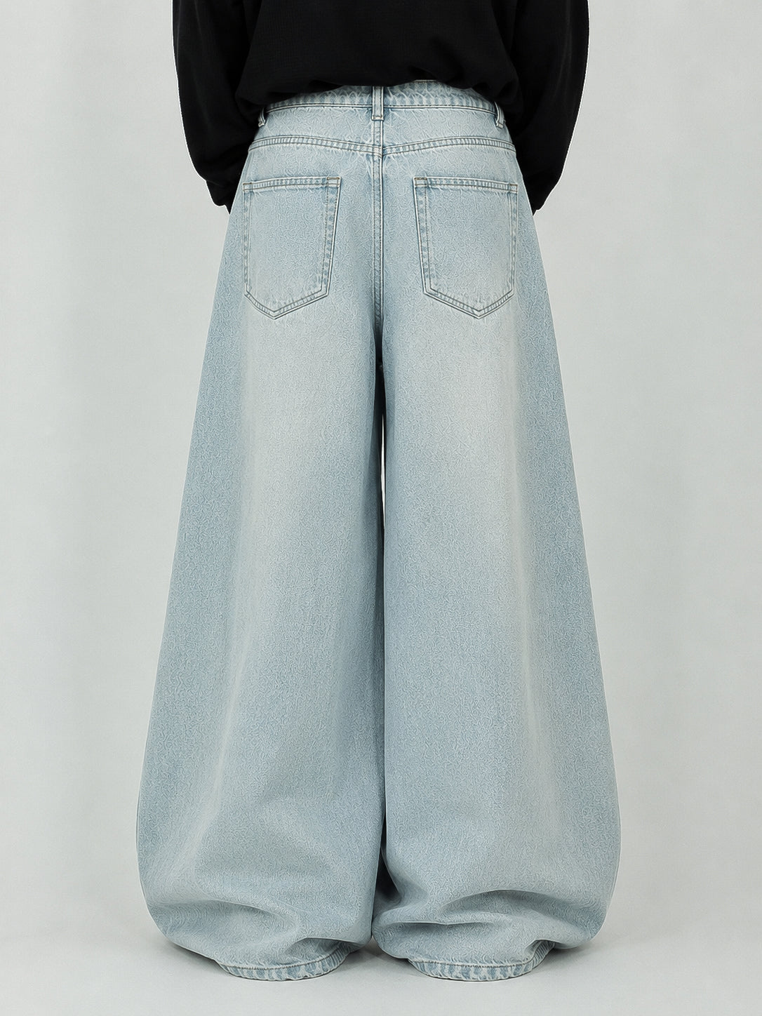 Light Blue Wash Super Wide Leg