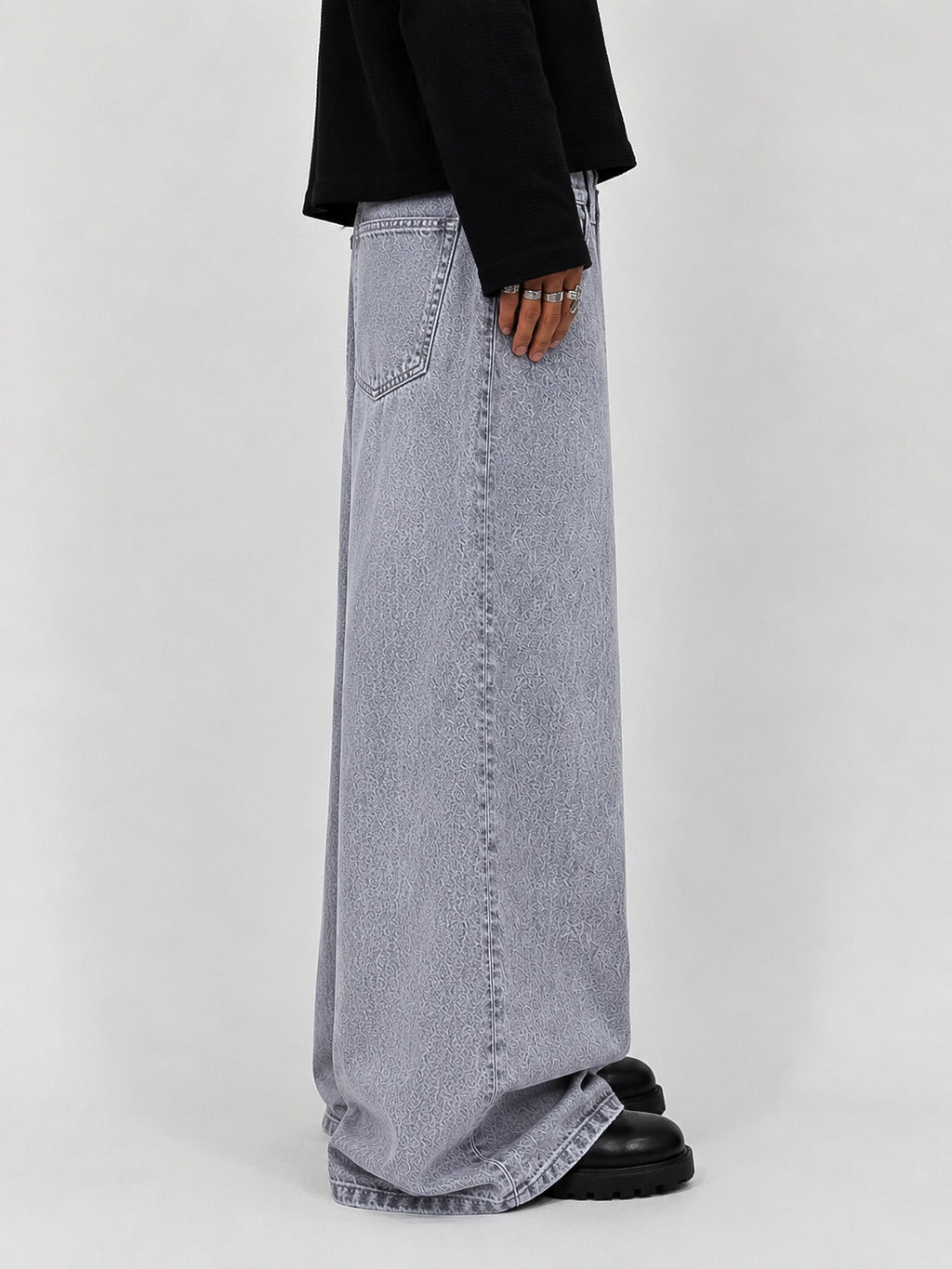 Mid Grey Wide Leg