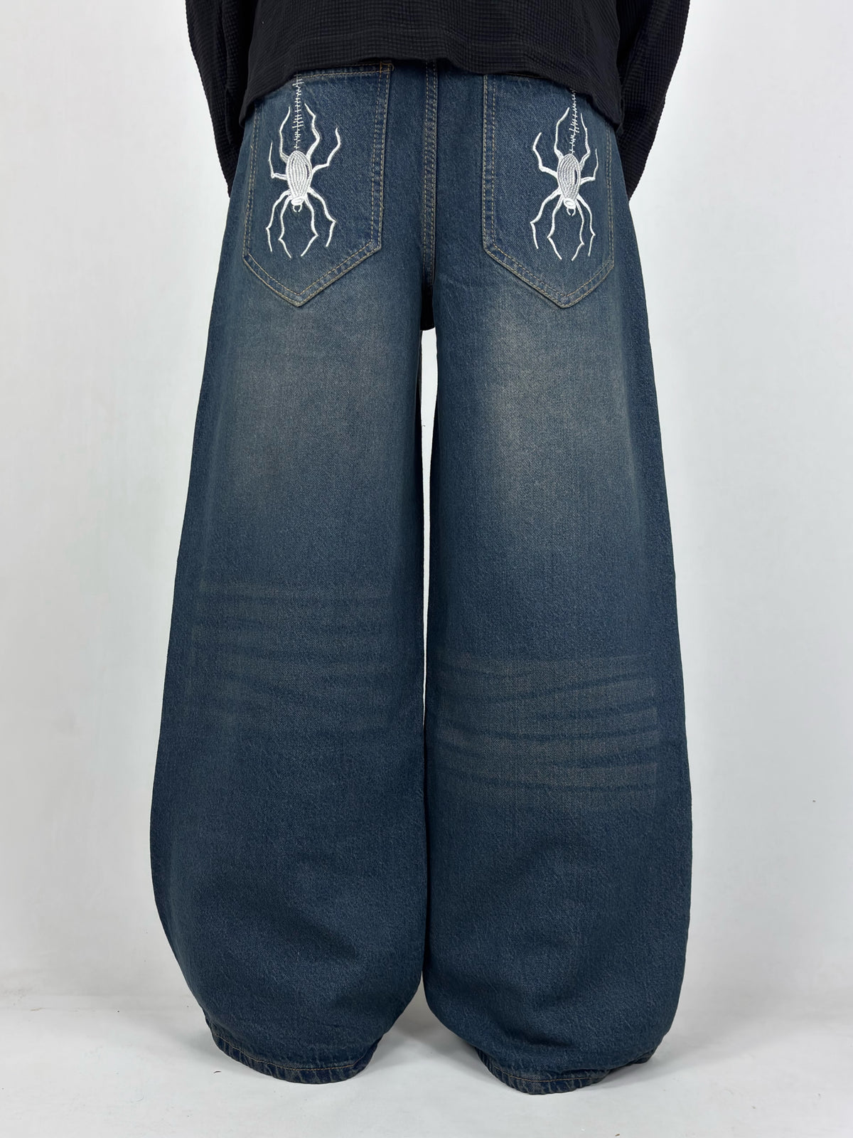 Drk Green Spider Wide Leg