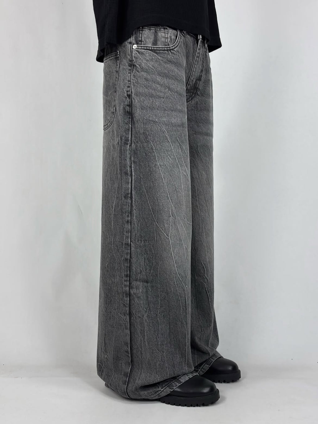 Grey Thunder Super Wide Leg