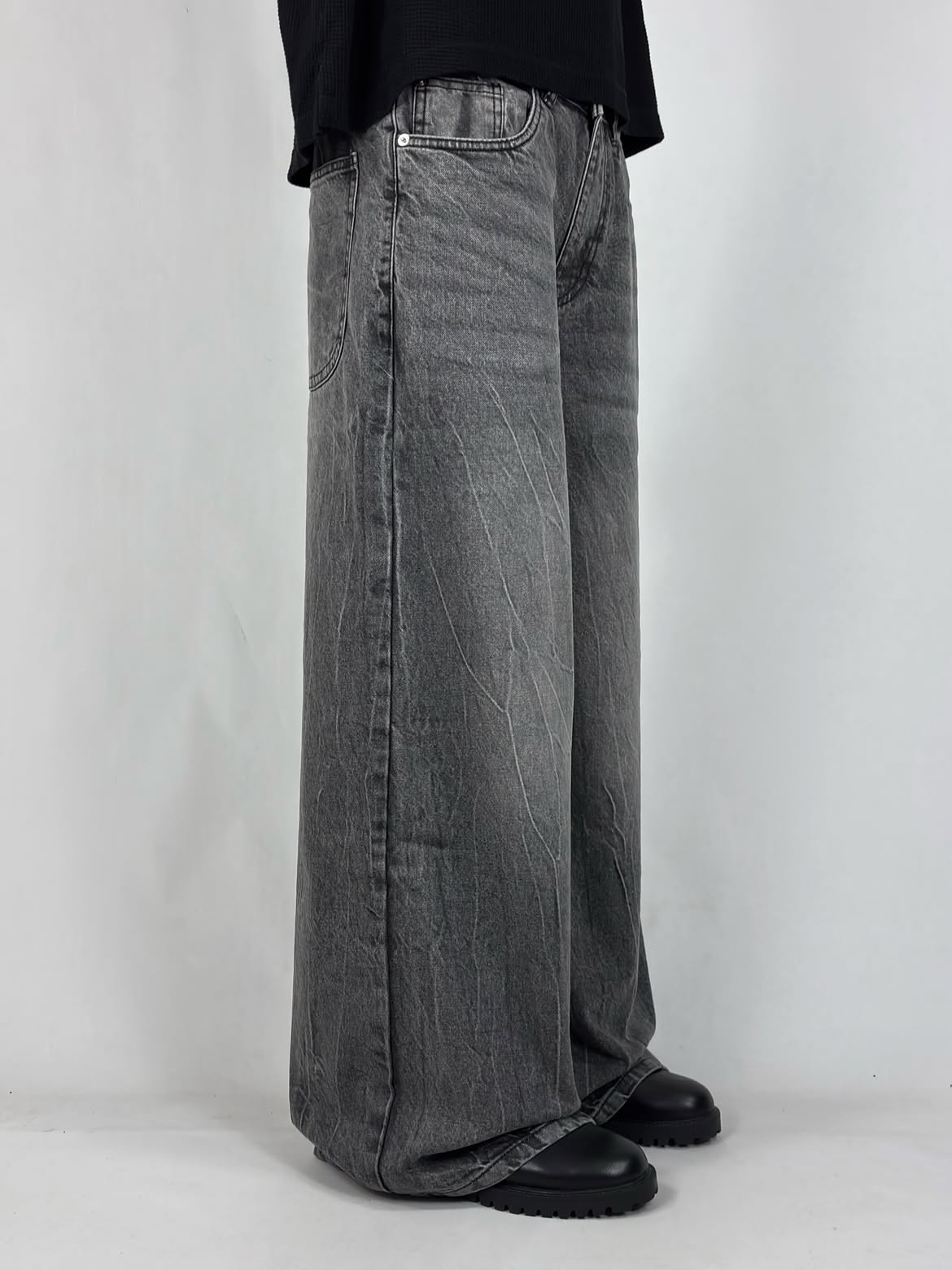 Grey Thunder Super Wide Leg