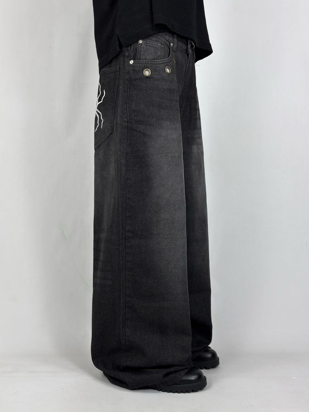 Spider Black Wide Leg