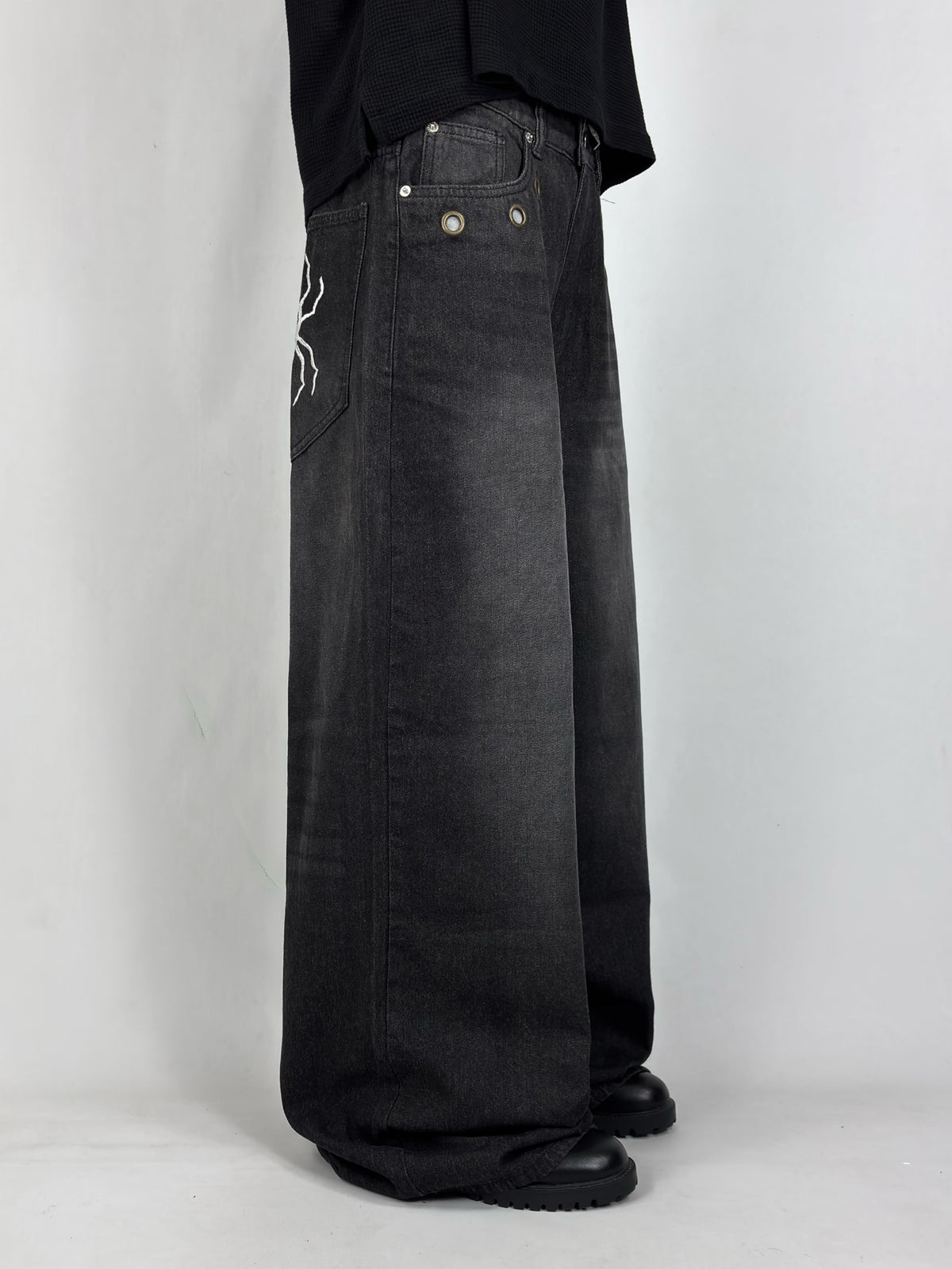 Spider Black Wide Leg