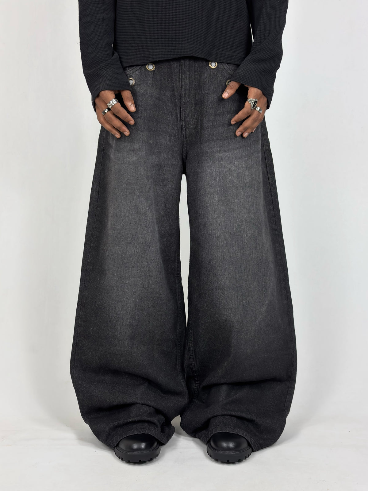 Spider Black Wide Leg