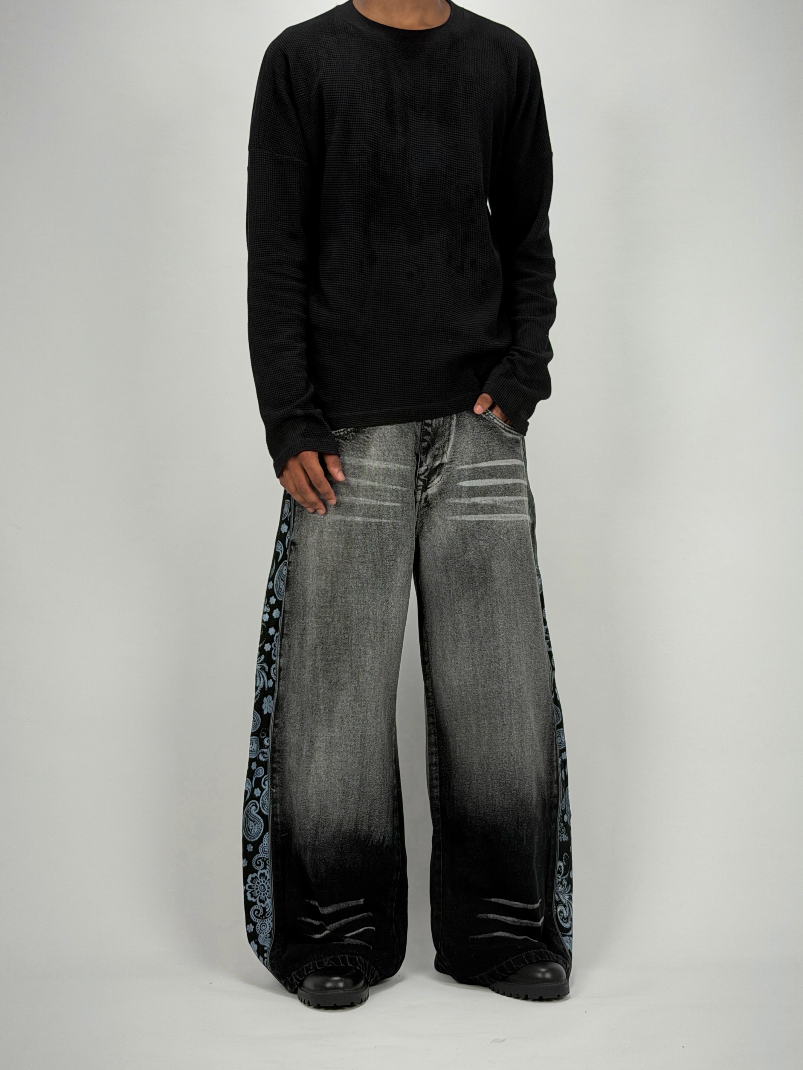 Charcoal Zip Wide Leg