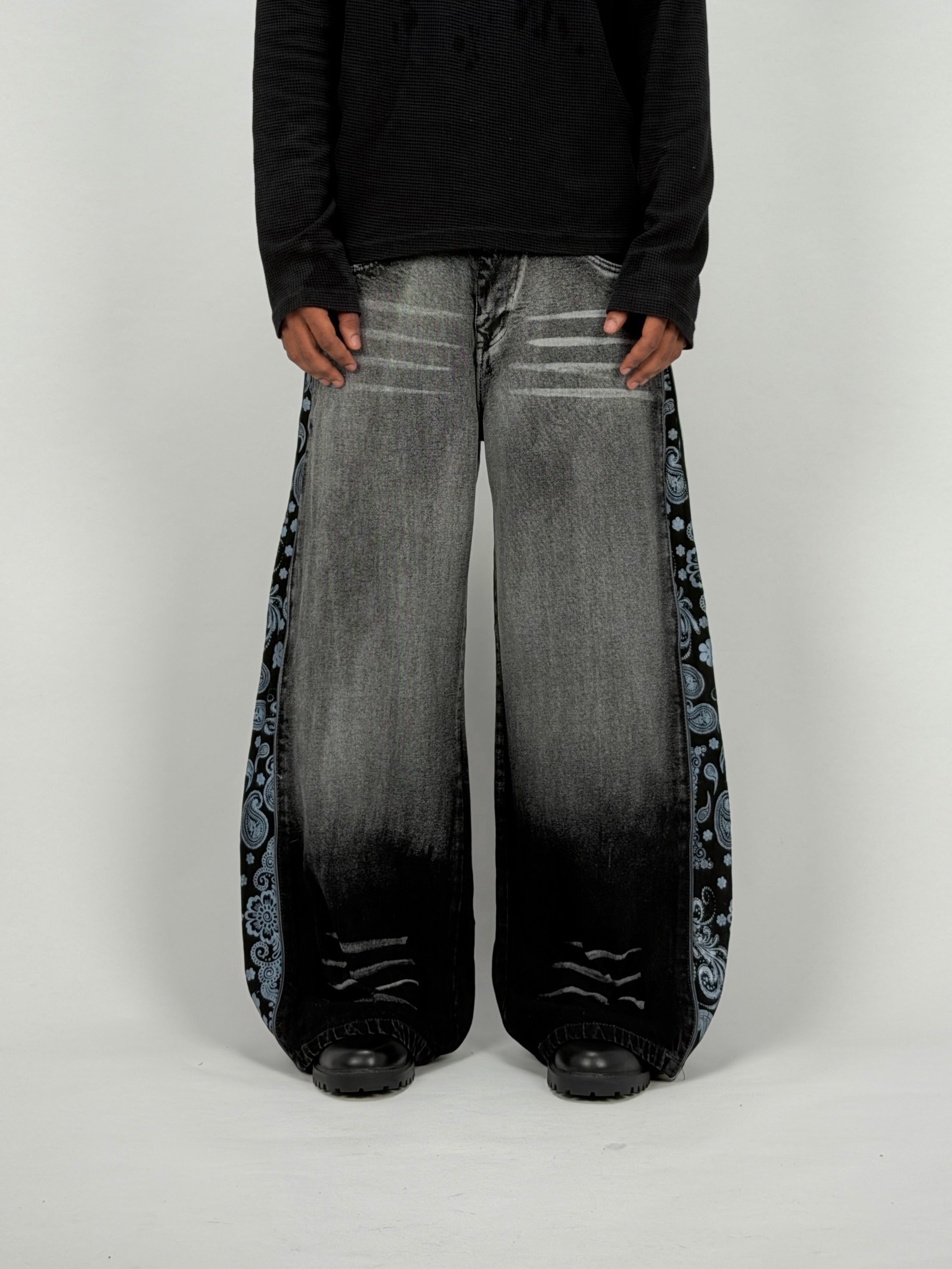 Charcoal Zip Wide Leg