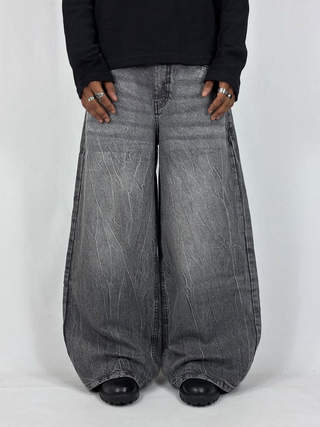 Grey Thunder Super Wide Leg