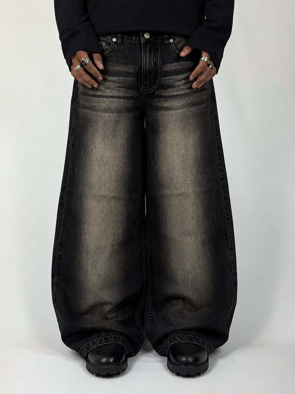 Brown Washed Wide Leg