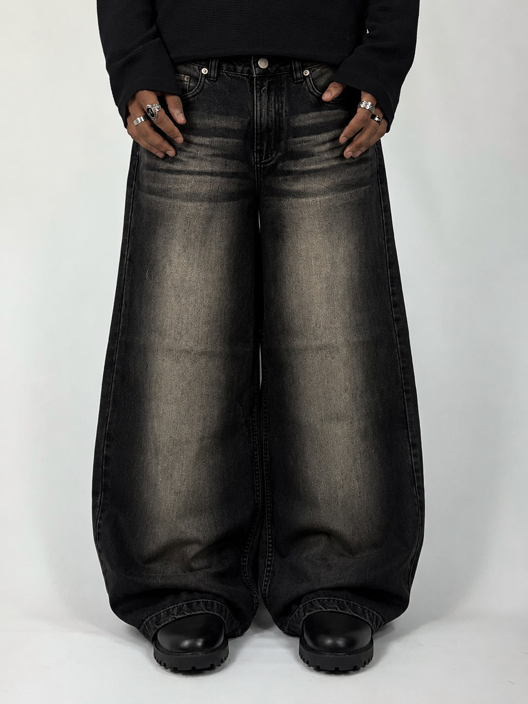 Brown Washed Wide Leg