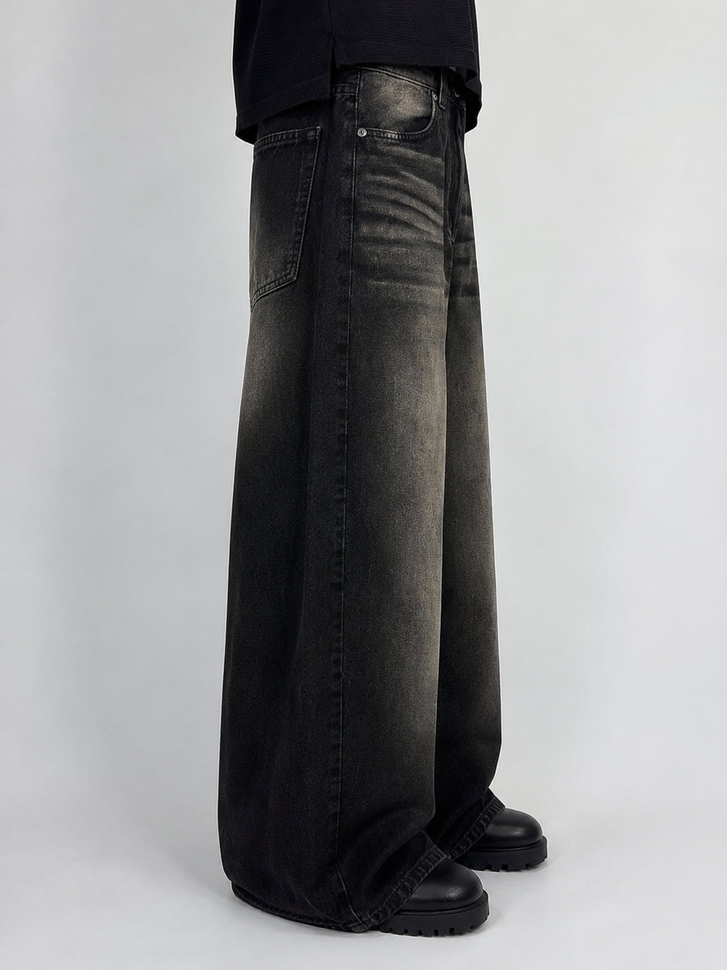 Brown Washed Wide Leg