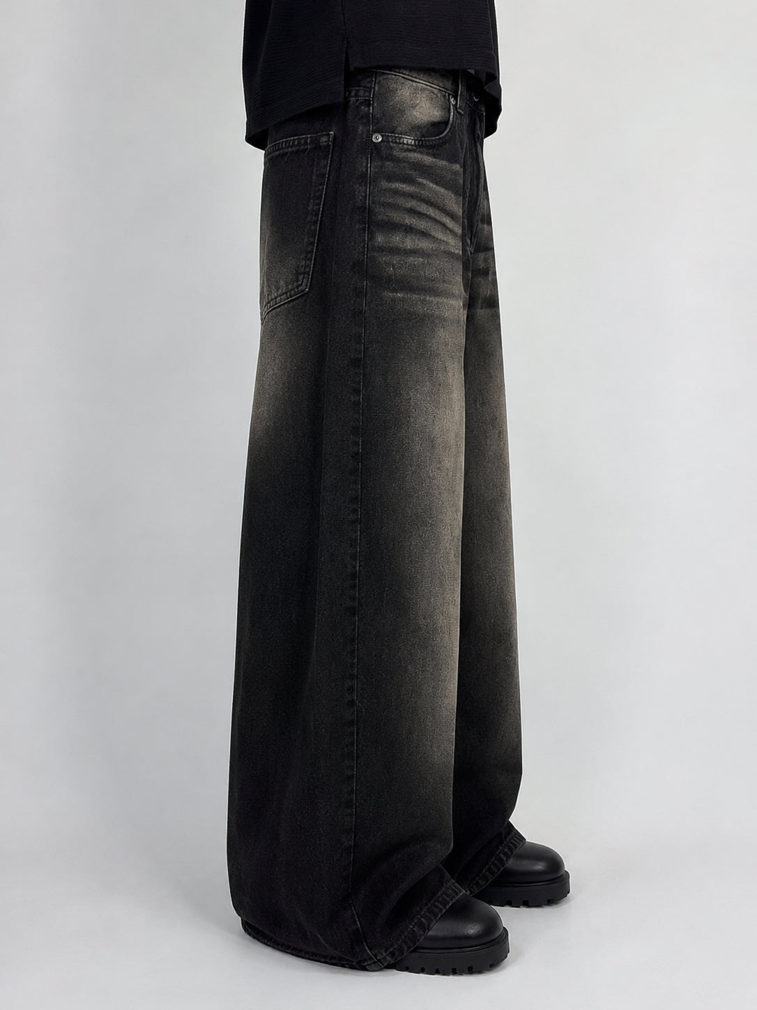 Brown Washed Wide Leg