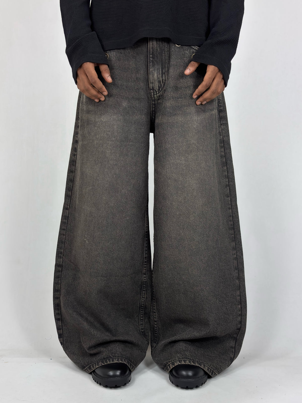 Charcoal Brown Spider Wide Leg