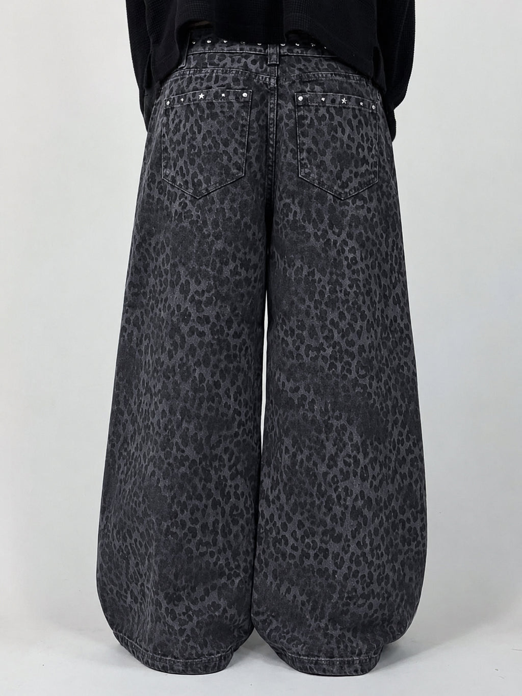 Mid Night Leopard Wide Leg