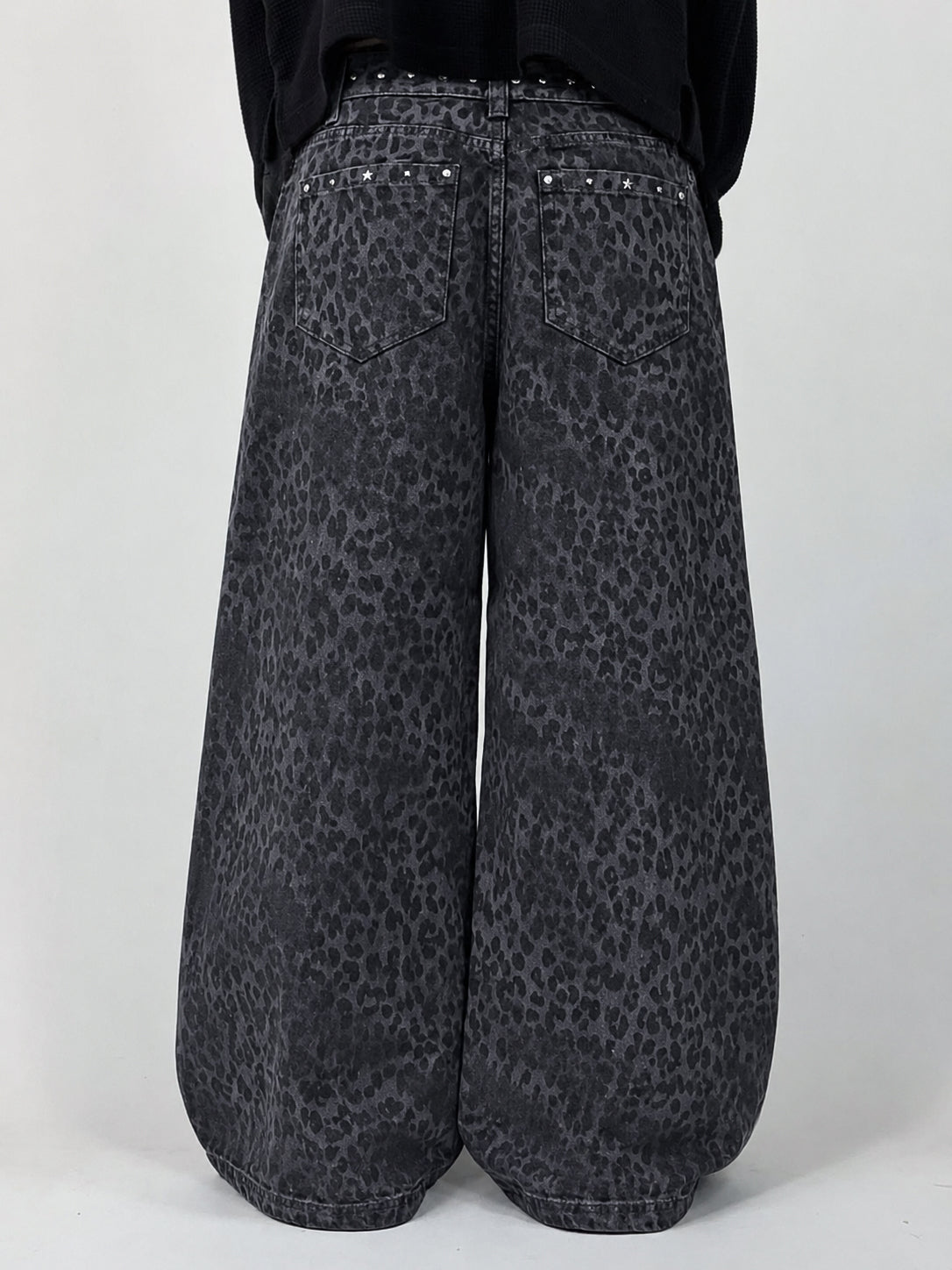 Mid Night Leopard Wide Leg