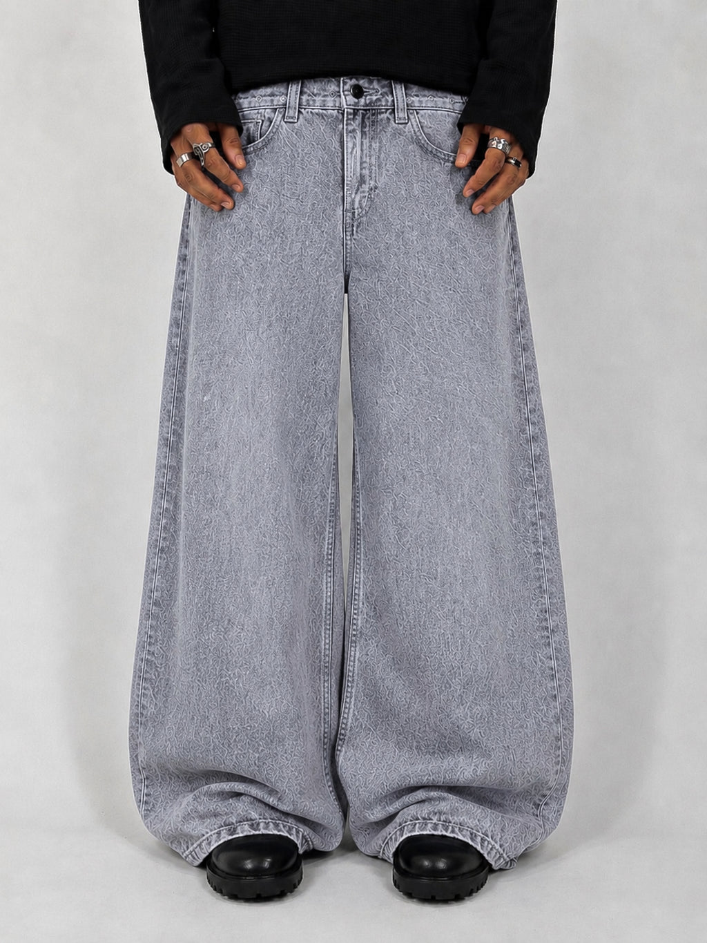 Mid Grey Wide Leg