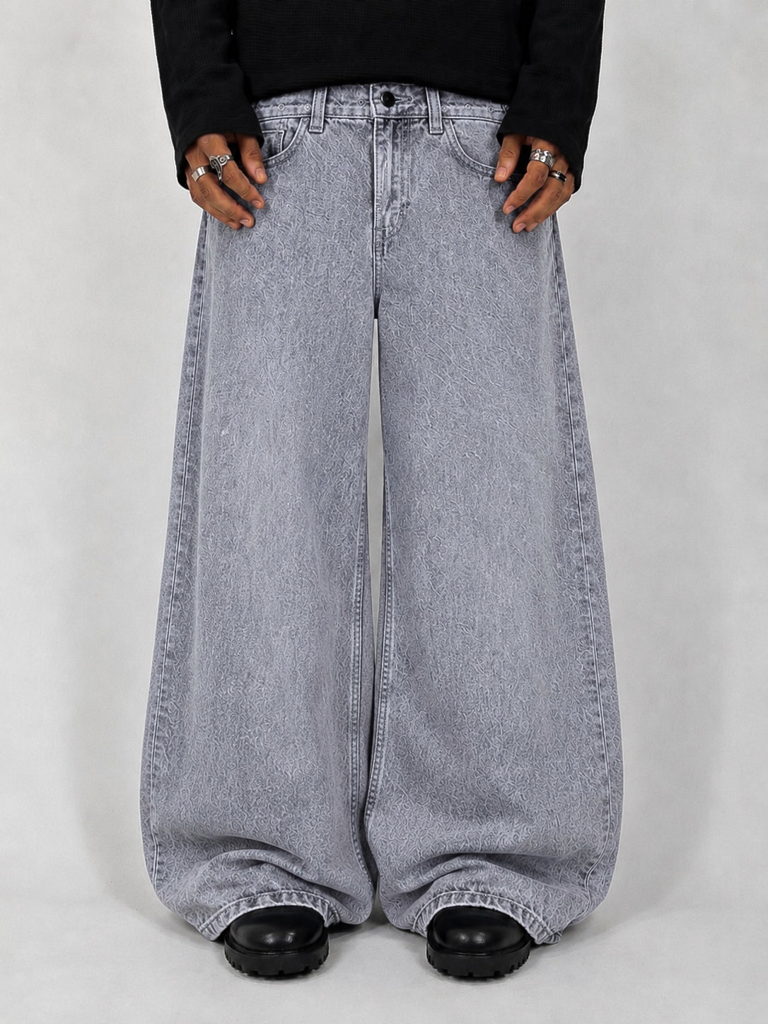 Mid Grey Wide Leg