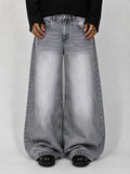 Grey Washed Wide Leg