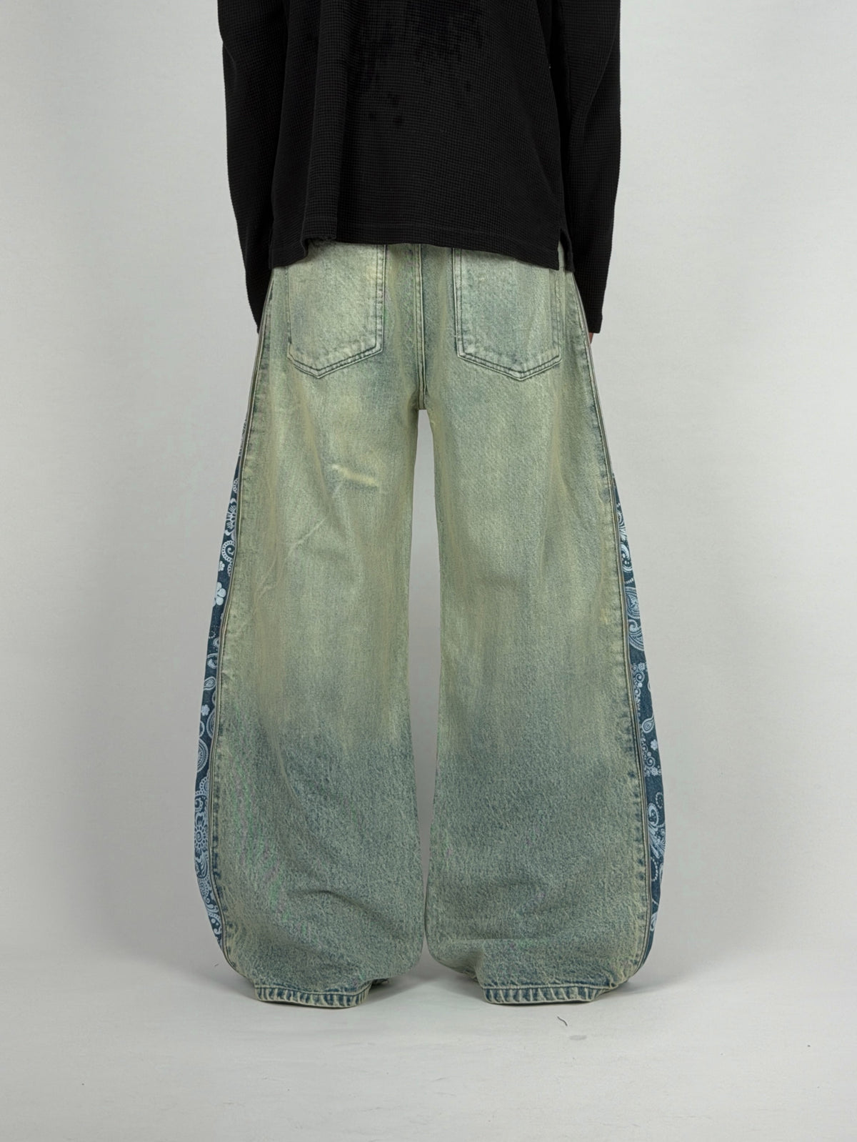 Sea Blue Zip Wide Leg