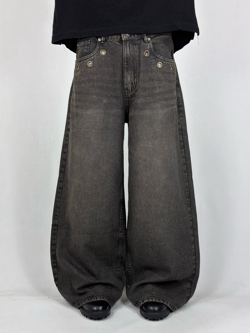 Charcoal Brown Spider Wide Leg