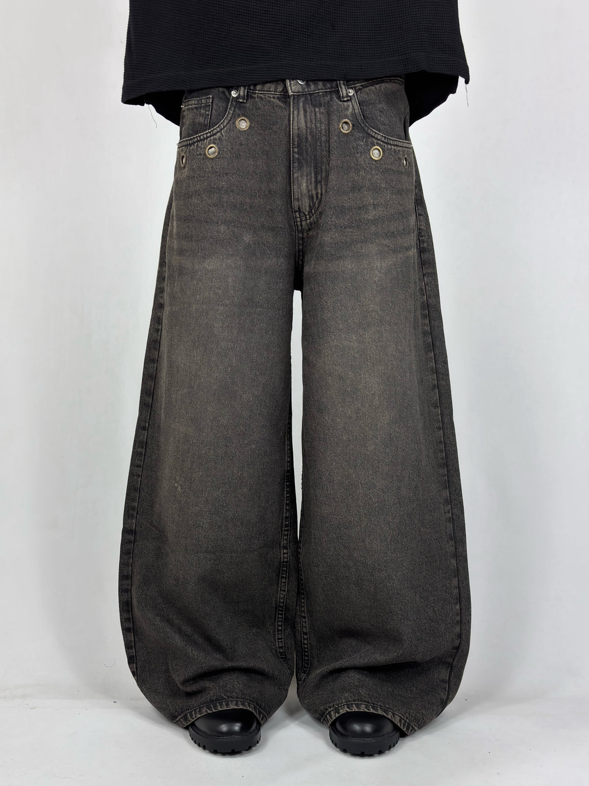 Charcoal Brown Spider Wide Leg