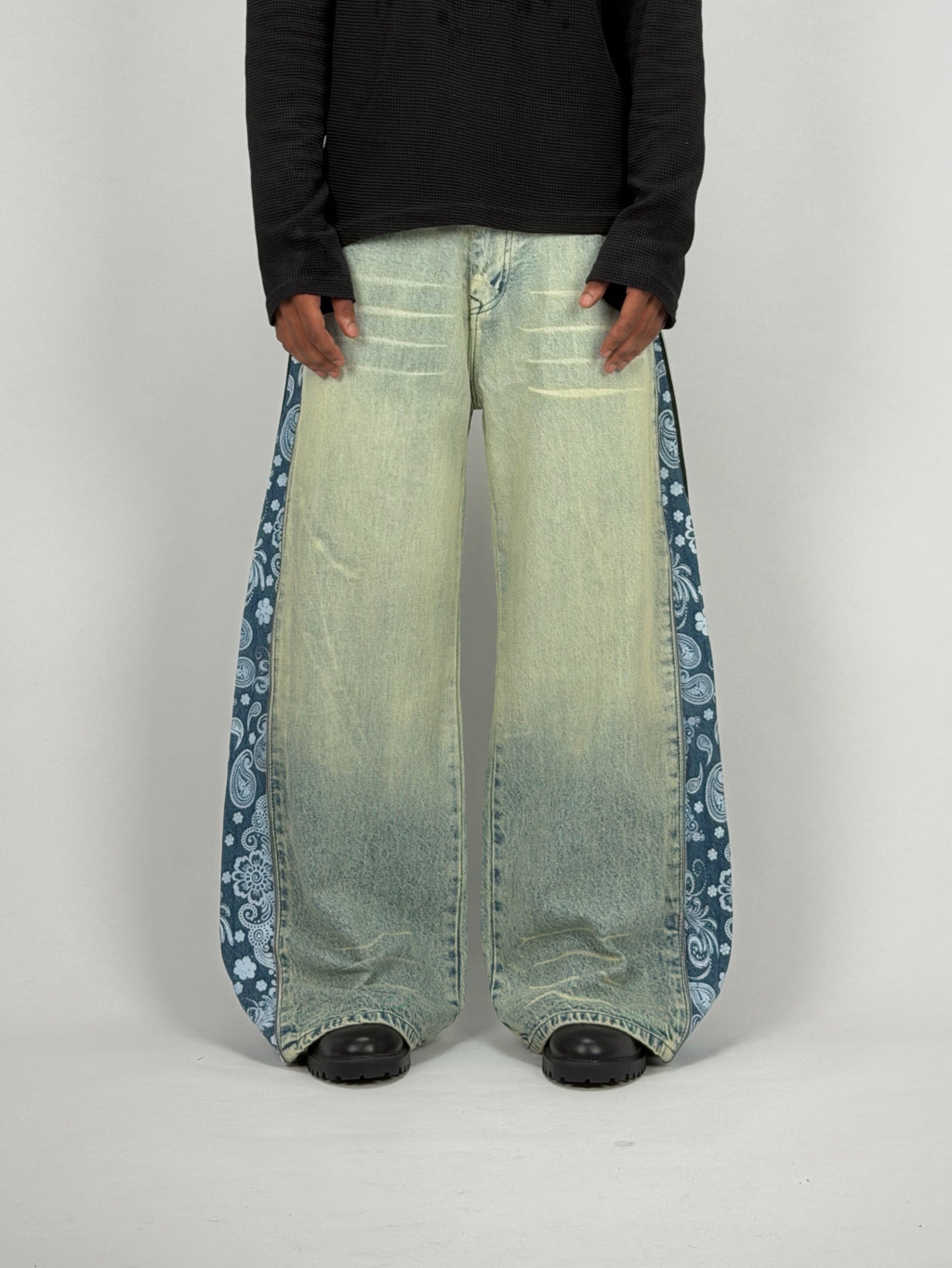 Sea Blue Zip Wide Leg