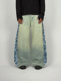 Sea Blue Zip Wide Leg