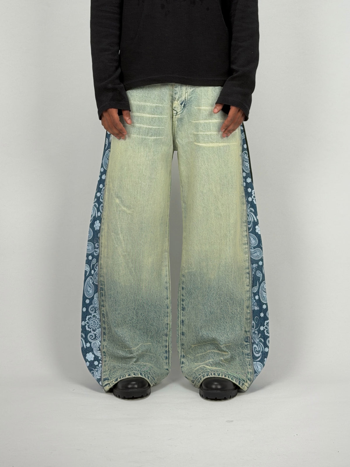 Sea Blue Zip Wide Leg