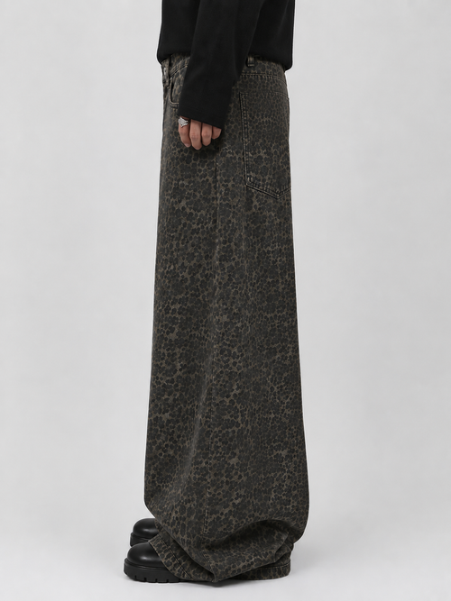 Brown Leaperd Wide Leg
