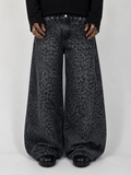 Mid Night Leopard Wide Leg