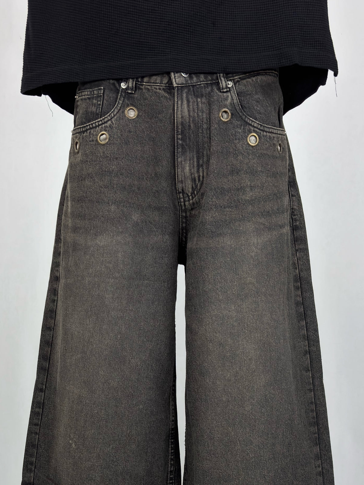 Charcoal Brown Spider Wide Leg