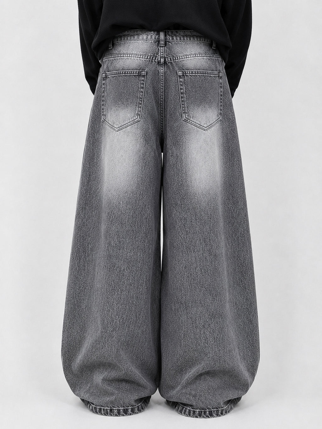 Grey Washed Wide Leg