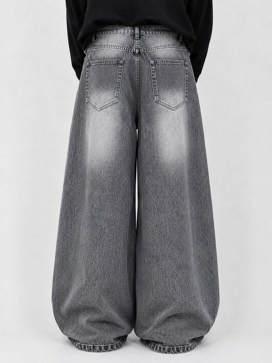 Grey Washed Wide Leg