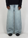 Ice Blue Spider Wide Leg