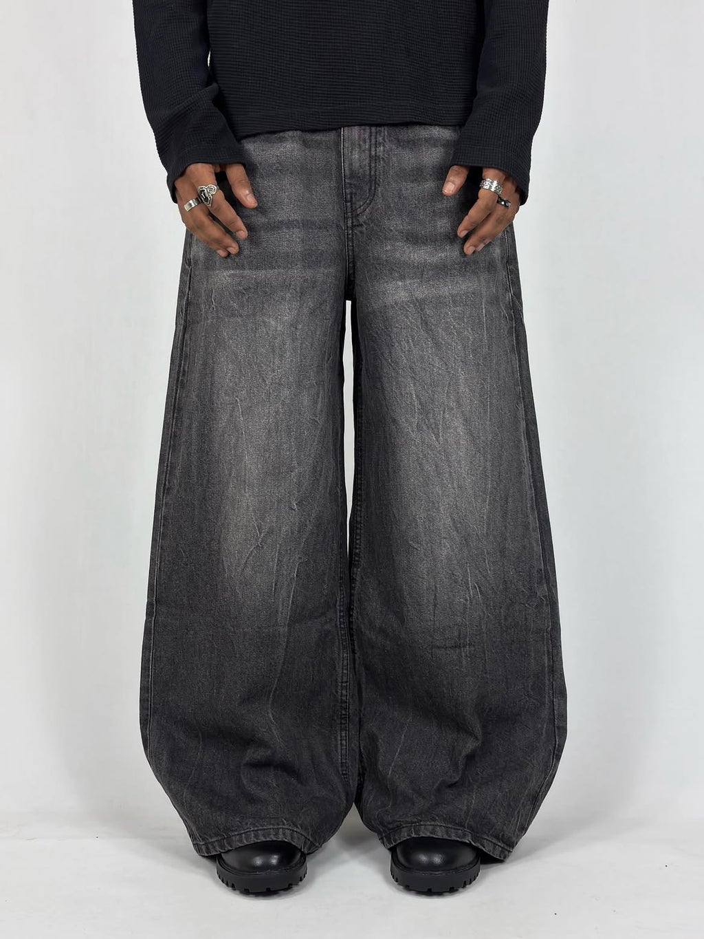 Charcoal Thunder Super Wide Leg