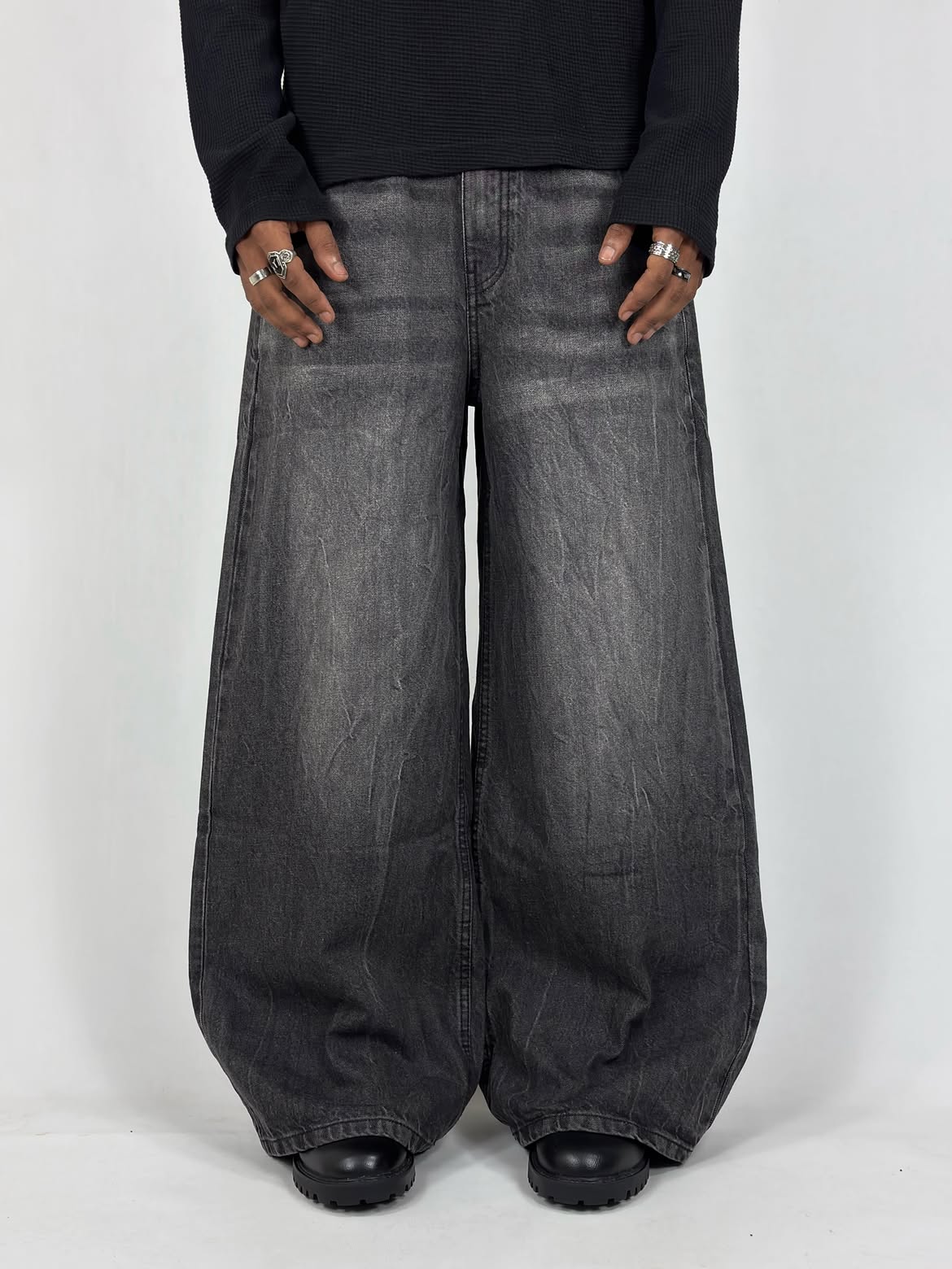 Charcoal Thunder Super Wide Leg