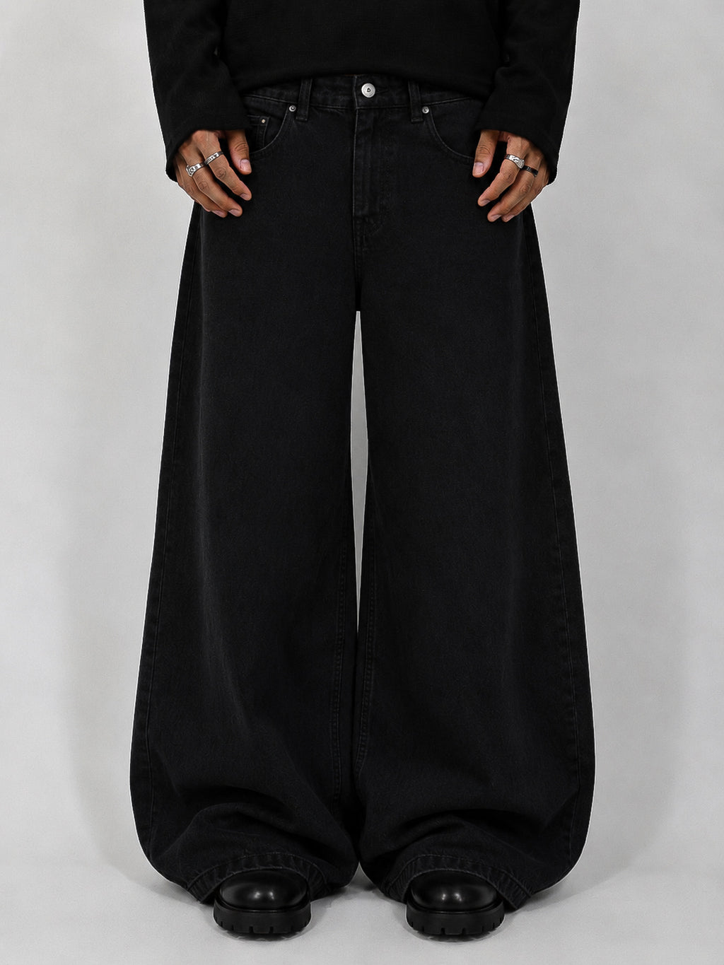Jet Black Wide Leg