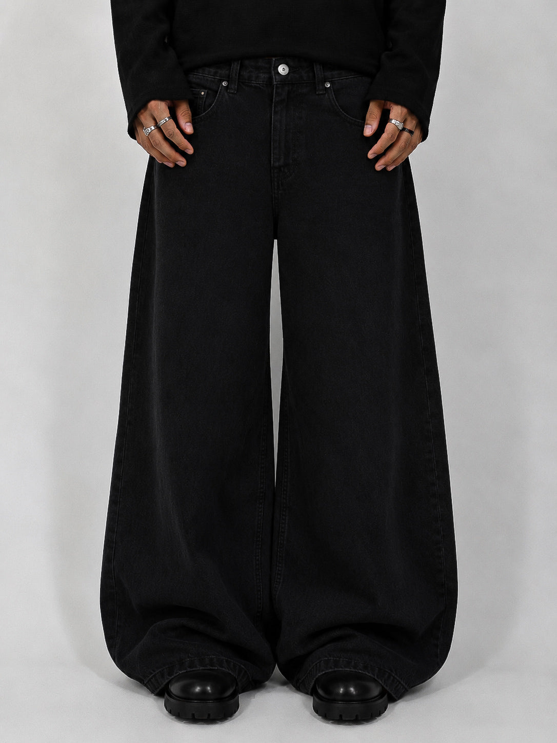 Jet Black Wide Leg