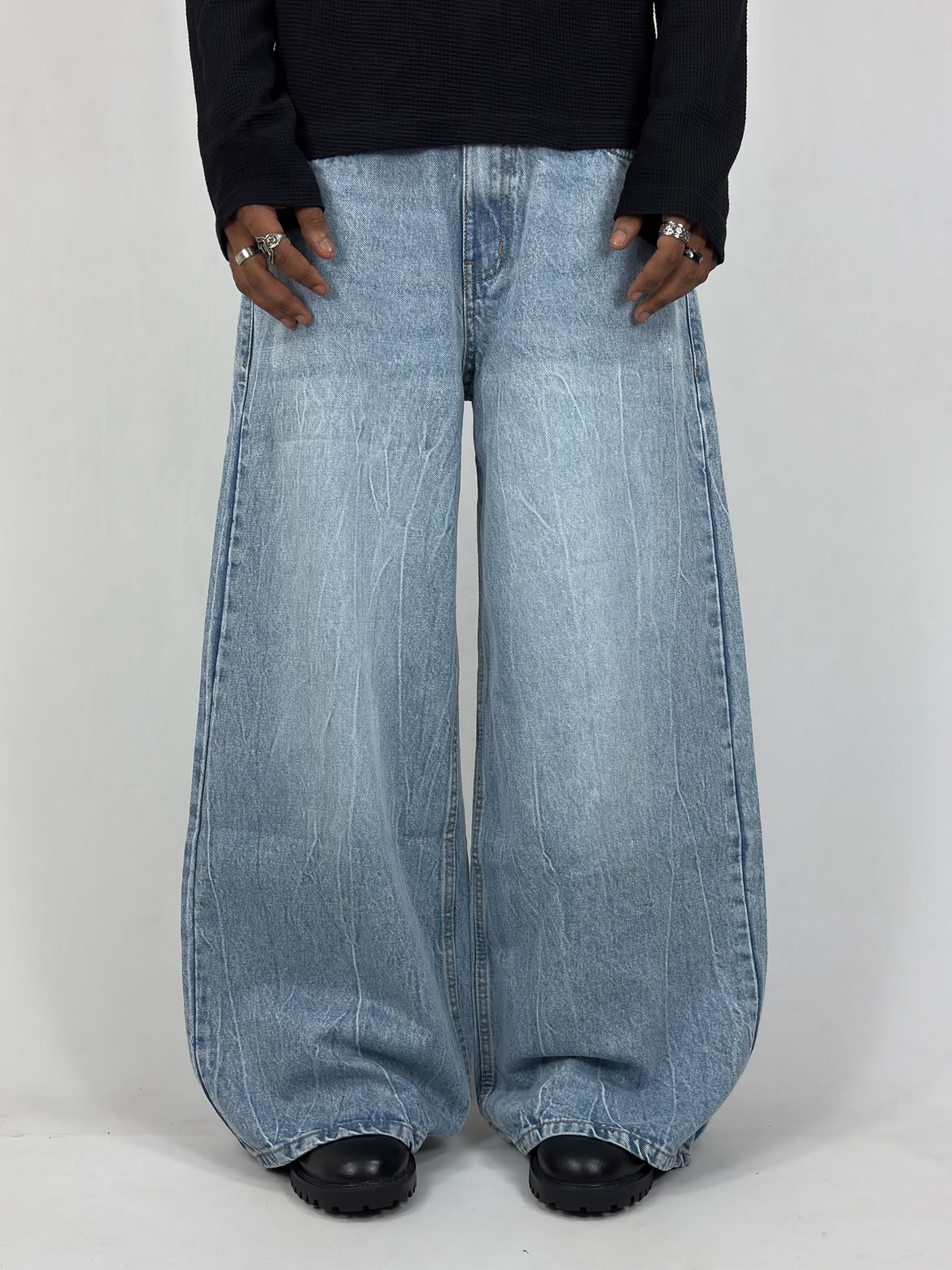 Thunder Blue Super Wide Leg