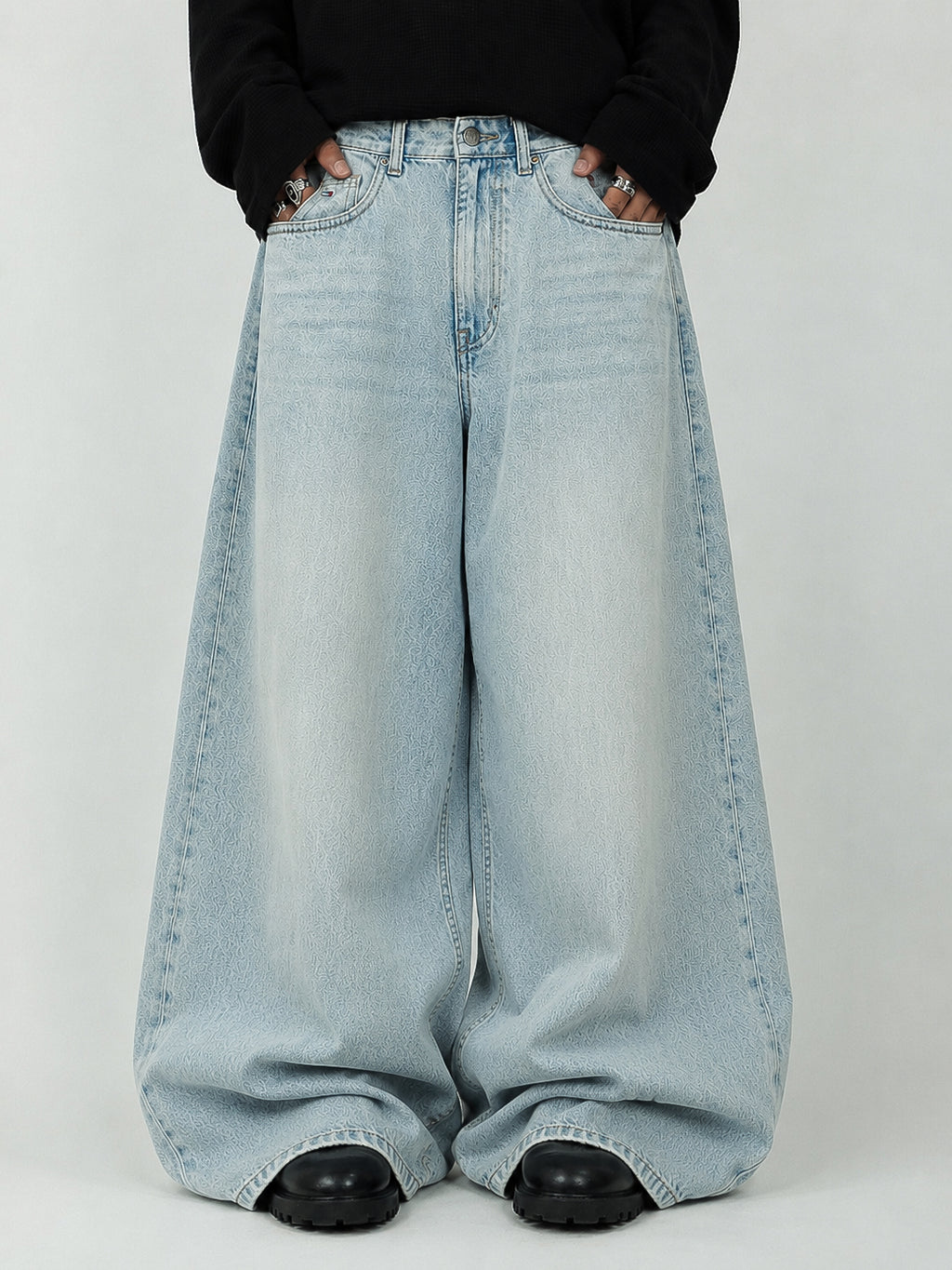 Light Blue Wash Super Wide Leg