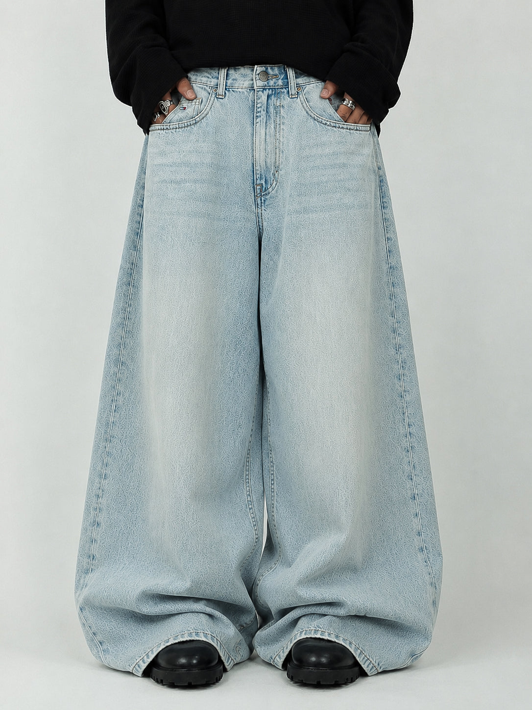 Light Blue Wash Super Wide Leg