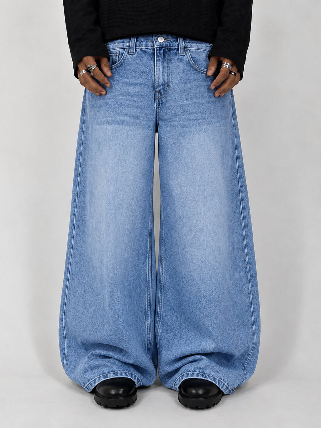 Blue Wash Wide Leg