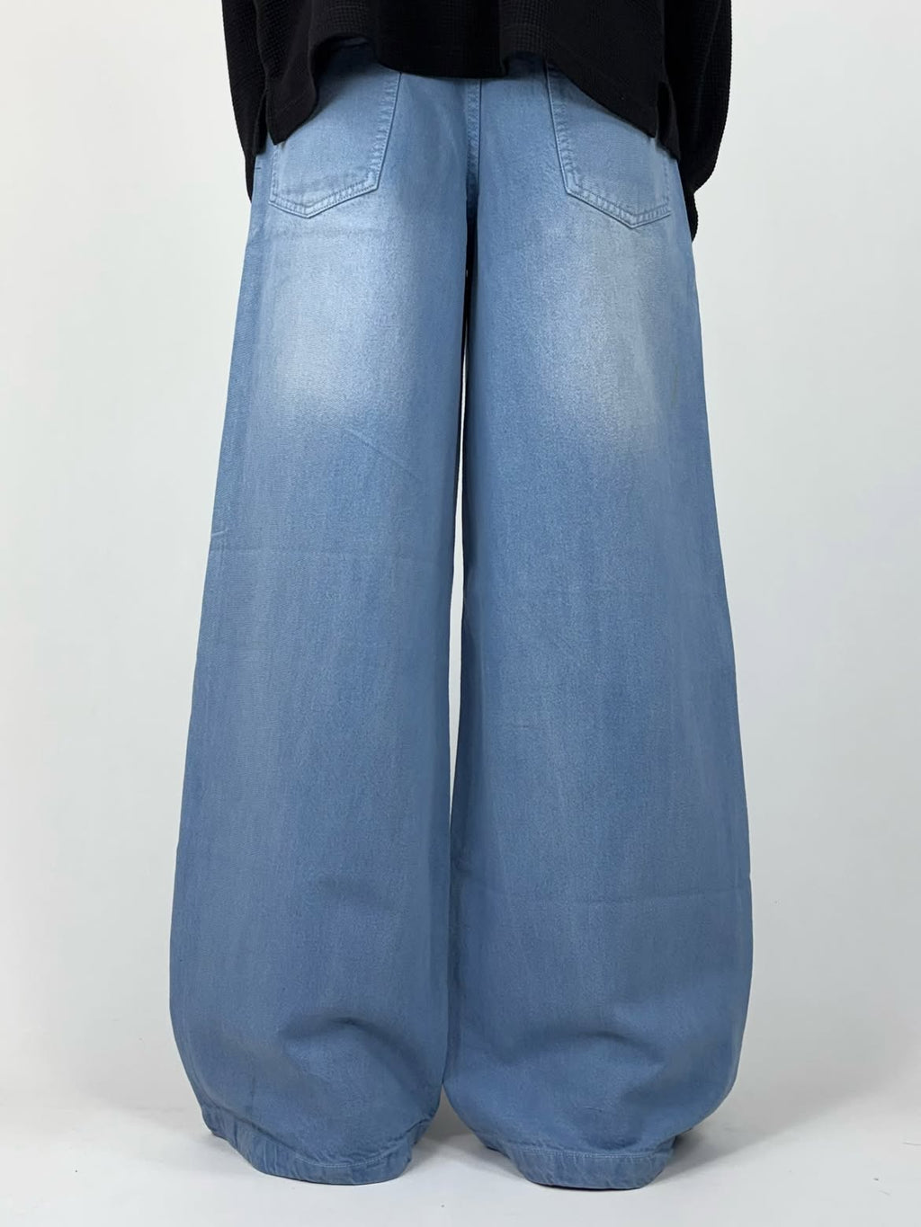 Blue White Wash Wide Leg