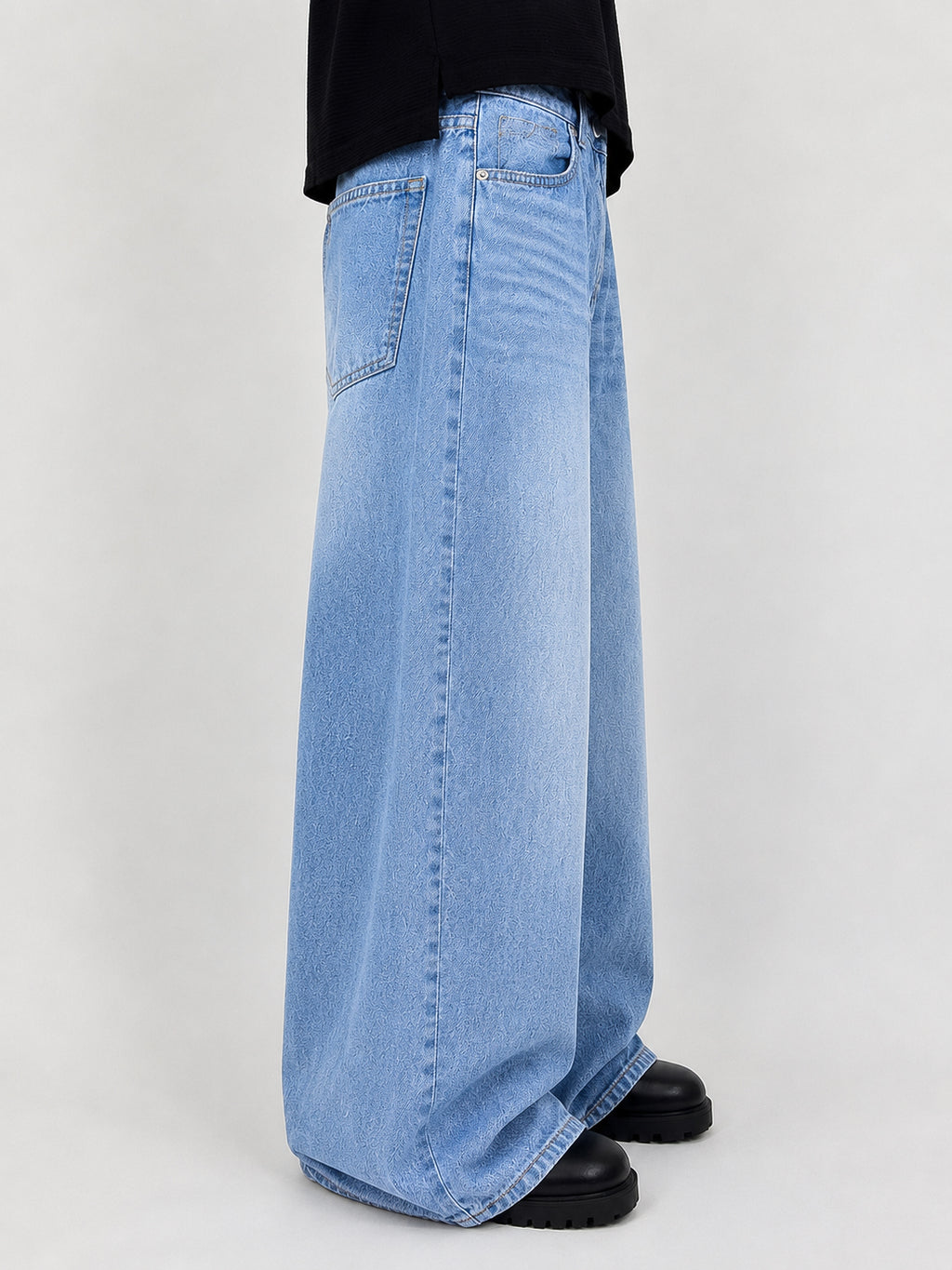 Blue Wash Wide Leg